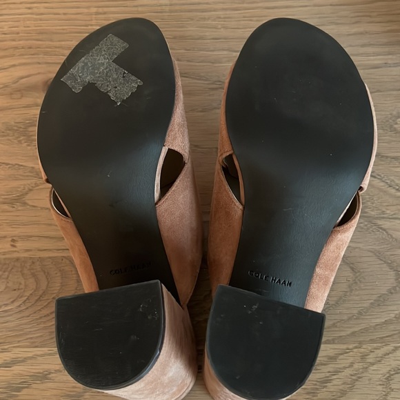 Cole Haan tan suede cross sandals - Picture 5 of 6